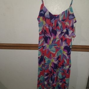 Sofia Vergara Bright Floral Layered Ruffle Dress